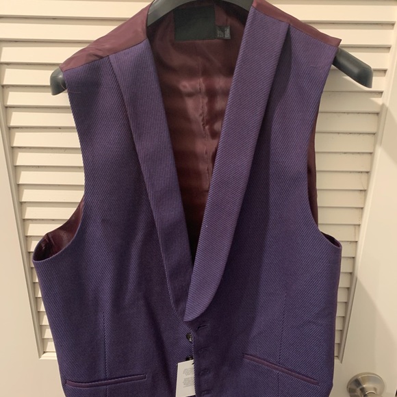 ASOS Berry Twill 3-pc suit - Picture 4 of 4